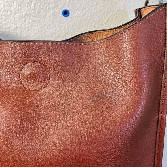 COCO + CARMEN Brown Leather Bag / Tiger Strap/ Bohemian Style - Picture 2 of 12